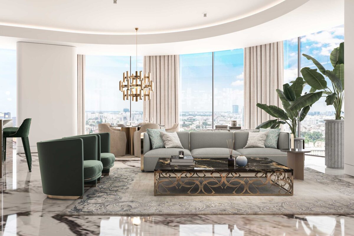 Galerie Foto Interioare Apartamente despre proiectul Elie Saab Towers: apartamente langa Herastrau, Apartamente de lux de 2, 3 si 4 camere în nordul Bucureștiului.