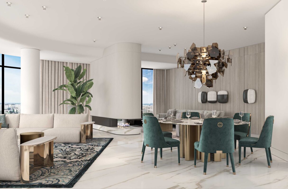 Galerie Foto Interioare Apartamente despre proiectul Elie Saab Towers: apartamente langa Herastrau, Apartamente de lux de 2, 3 si 4 camere în nordul Bucureștiului.