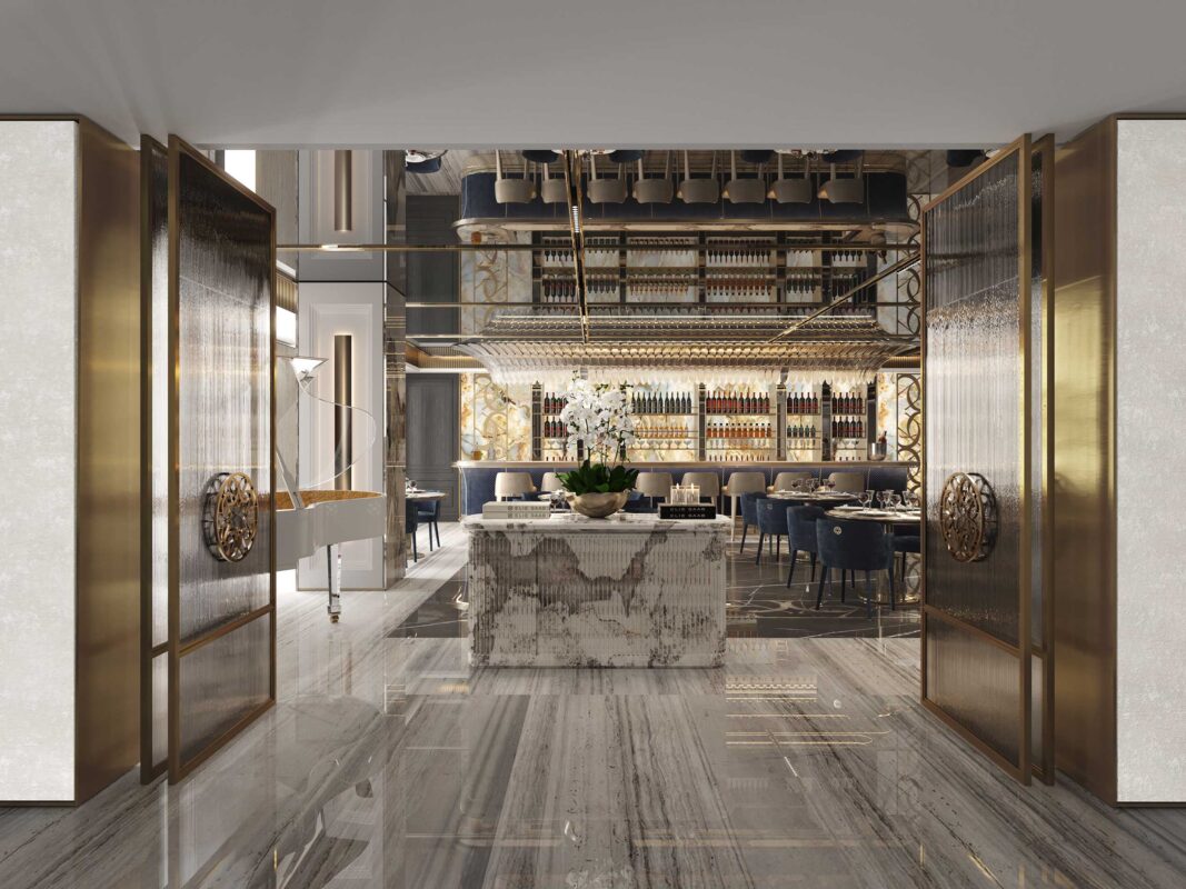 Galerie Foto Restaurant - Eleganță și rafinament încă de la intrare! Descoperă holurile și lobby-ul proiectului nostru imobiliar, unde designul modern se îmbină perfect cu materialele premium și iluminarea sofisticată. Fiecare detaliu este gândit pentru a oferi un spațiu primitor, confortabil și reprezentativ pentru un stil de viață exclusivist.