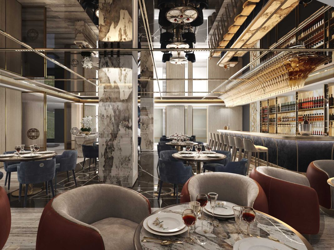 Galerie Foto Restaurant - Eleganță și rafinament încă de la intrare! Descoperă holurile și lobby-ul proiectului nostru imobiliar, unde designul modern se îmbină perfect cu materialele premium și iluminarea sofisticată. Fiecare detaliu este gândit pentru a oferi un spațiu primitor, confortabil și reprezentativ pentru un stil de viață exclusivist.