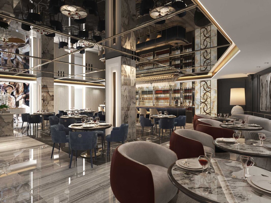 Galerie Foto Restaurant - Eleganță și rafinament încă de la intrare! Descoperă holurile și lobby-ul proiectului nostru imobiliar, unde designul modern se îmbină perfect cu materialele premium și iluminarea sofisticată. Fiecare detaliu este gândit pentru a oferi un spațiu primitor, confortabil și reprezentativ pentru un stil de viață exclusivist.