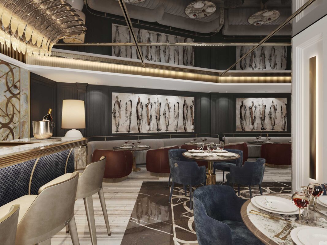 Galerie Foto Restaurant - Eleganță și rafinament încă de la intrare! Descoperă holurile și lobby-ul proiectului nostru imobiliar, unde designul modern se îmbină perfect cu materialele premium și iluminarea sofisticată. Fiecare detaliu este gândit pentru a oferi un spațiu primitor, confortabil și reprezentativ pentru un stil de viață exclusivist.