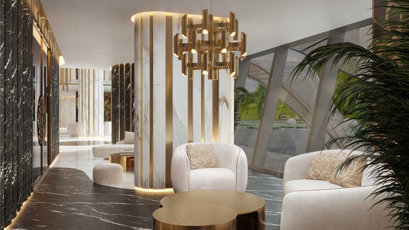 Galerie Foto Hol despre proiectul Elie Saab Towers: apartamente langa Herastrau, Apartamente de lux de 2, 3 si 4 camere în nordul Bucureștiului.