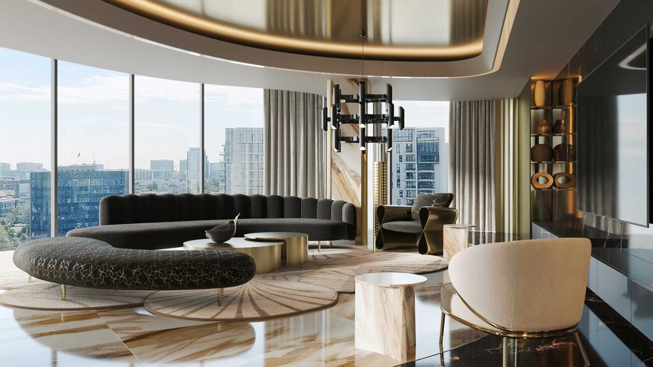 Galerie Foto Interioare Apartamente despre proiectul Elie Saab Towers: apartamente langa Herastrau, Apartamente de lux de 2, 3 si 4 camere în nordul Bucureștiului.