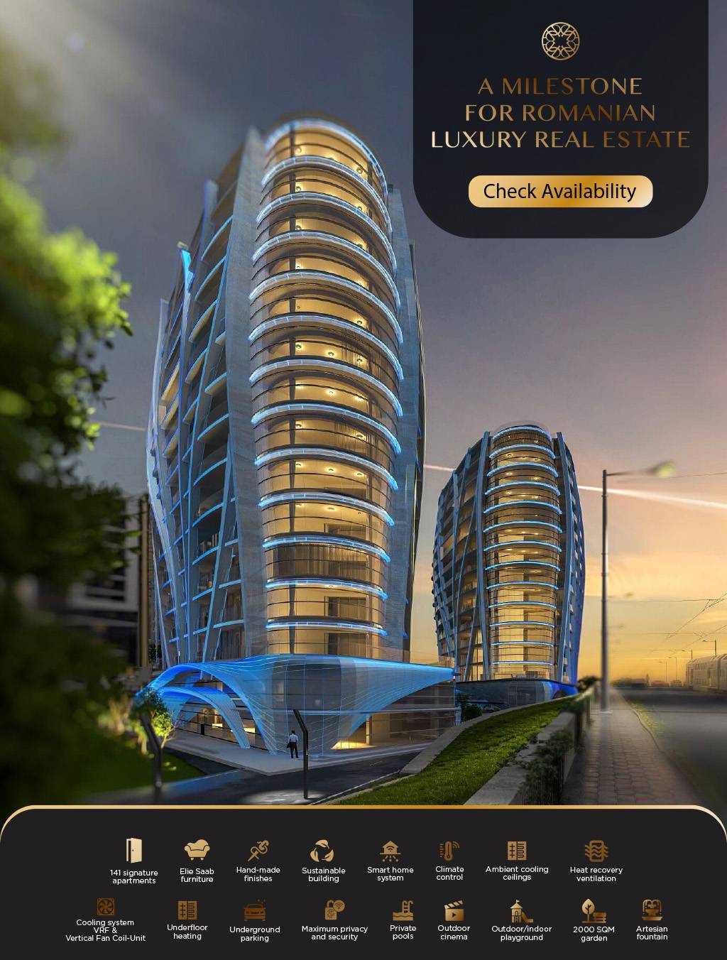 Elie Saab Towers - Apartamente de lux in Nordul Bucurestiului.